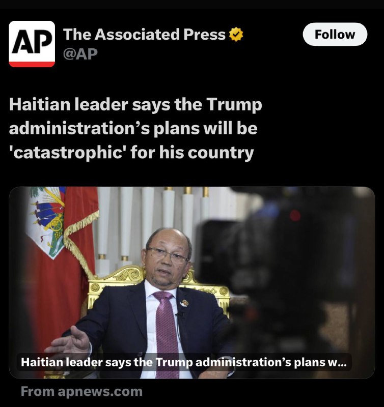 According to Haiti, the only way …