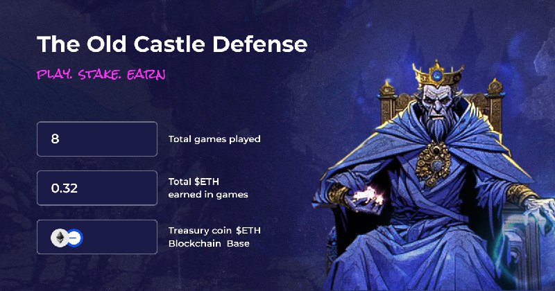 Once you open [this link](https://theoldcastle.xyz/Base/ETH?referral=1f839956), you'll start playing and Earning inside a Game.