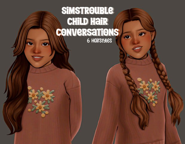 [Simstrouble child hair conversions by chewybutterfly …