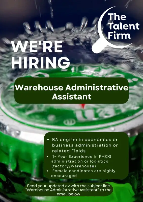 We are hiring Warehouse Administrative Assistant …