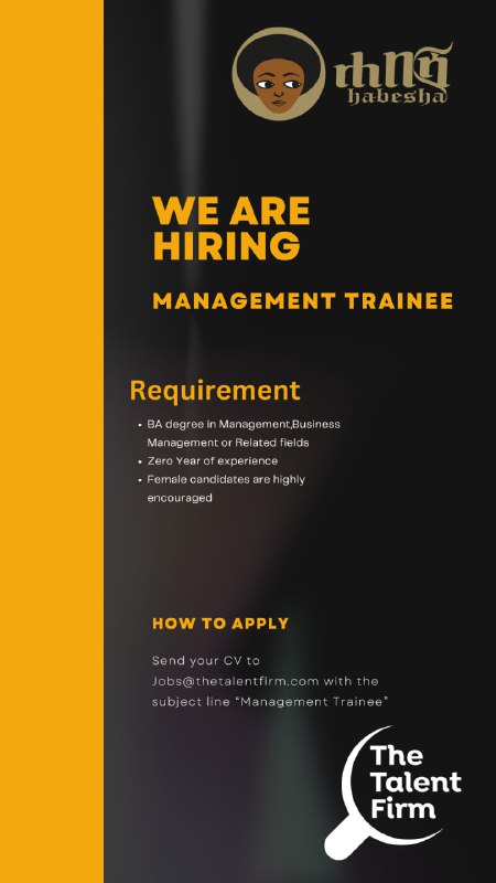 We are hiring Management Trainee for …