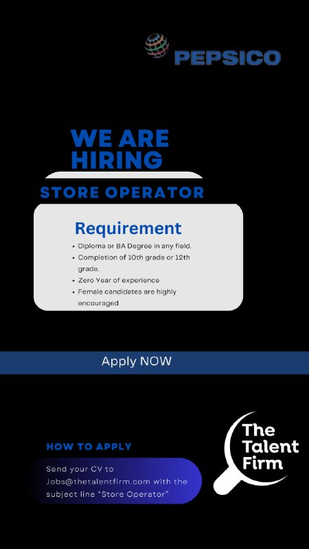 We are hiring Store Operator for …