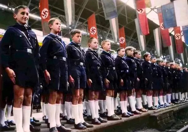 Members of the Hitler Youth lined …