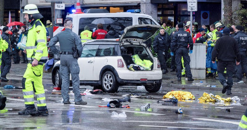 'A driver drove a car into …