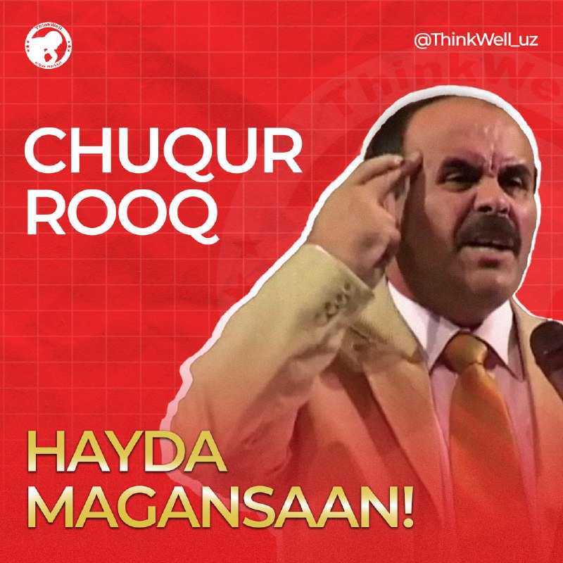 "**Chuqurrooq haydamagansaan! ***🤨*****"