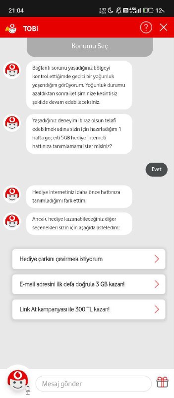 **Vodafone Bedava 5GB Kazanma** *****✅*****`37.312323