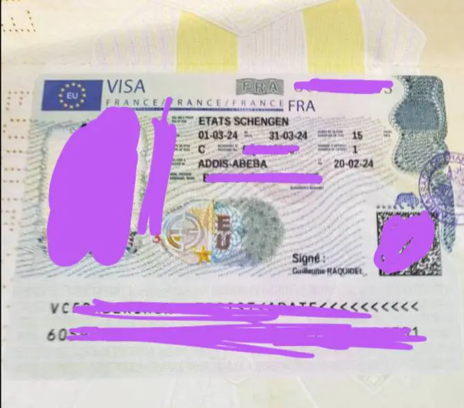 Today’s visa approval for FRANCE tourist …