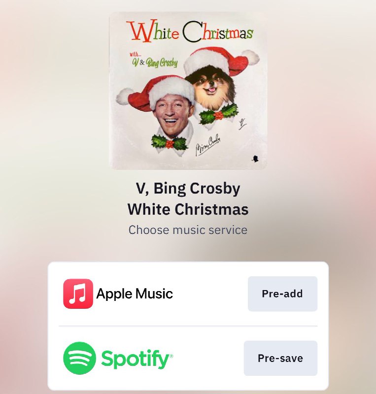 ↳ "White Christmas" by V &amp; …