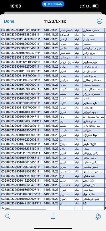 کد مرسولات تیام