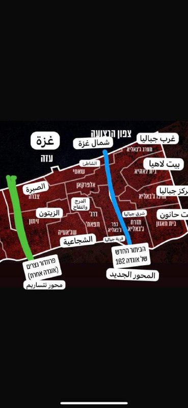 **توضيح بخصوص خريطة فصل شمال غزة …