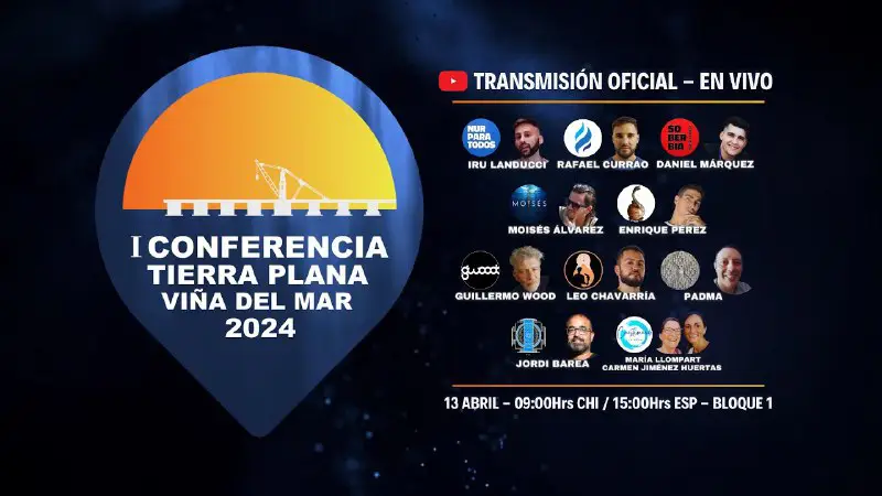 ***⭐*** Aquí tenéis el enlace para ver la retransmisión en directo del evento **Tierra Plana** de mañana **13 de abril** …