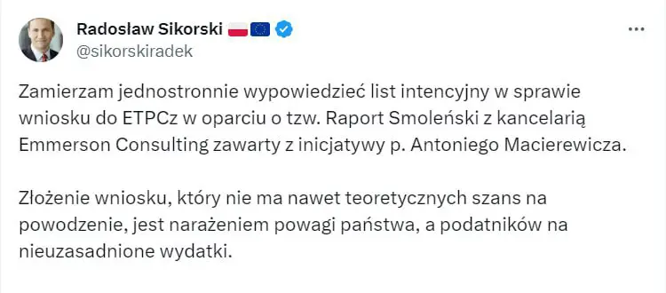 **Naujoji Lenkijos vyriausybė atšaukia iš EŽTT …