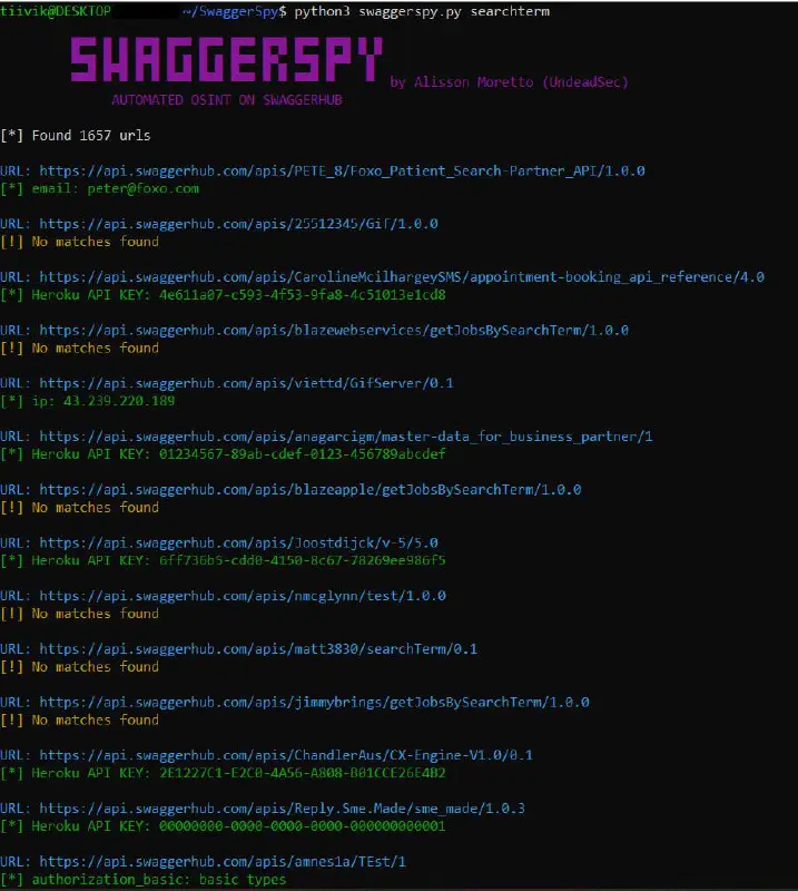 *****🔗*****[**https://github.com/UndeadSec/SwaggerSpy**](https://github.com/UndeadSec/SwaggerSpy) *****⭕️***سرویس SwaggerSpy ابزاری است برای …