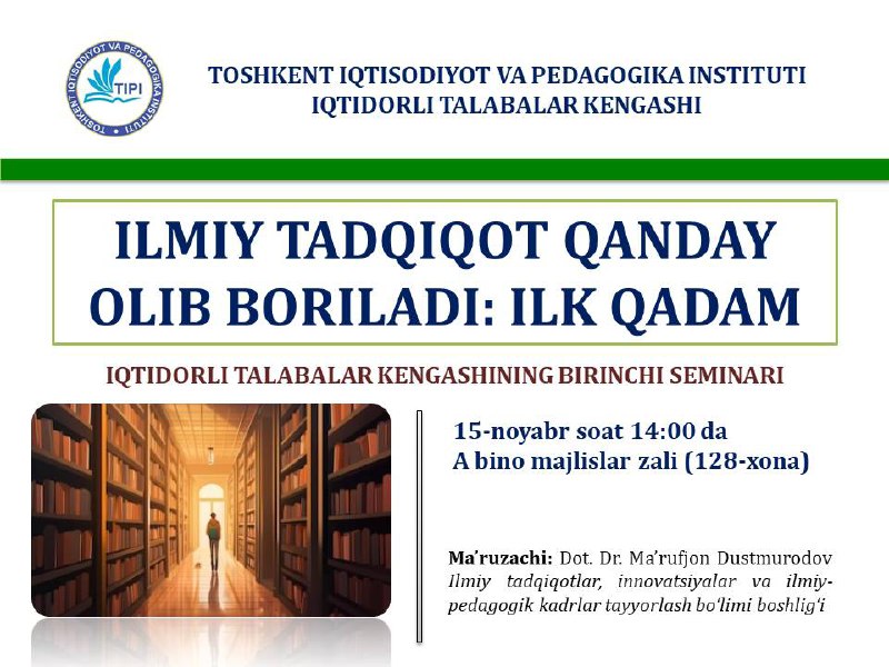 [**#Seminar**](?q=%23Seminar) *****⚡️******⚡️******⚡️*****[**#Iqtidorli\_talabalar**](?q=%23Iqtidorli_talabalar)