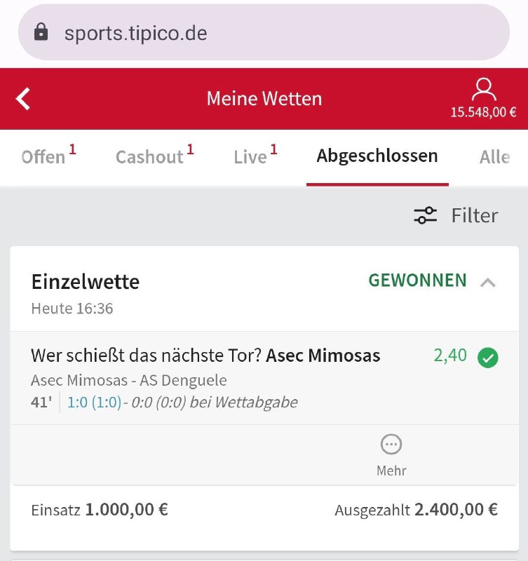 der Live-Fußball ist mein Special