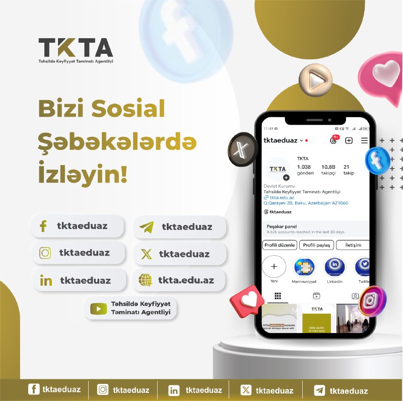 [**#TKTA**](https://www.facebook.com/hashtag/tkta?__eep__=6&amp;__cft__[0]=AZWpJslTnmDM6M652_NV2PqHWGKJN4e2MSf3DqmRwPZJIZO8A0HFD9GOPZptheXq2wILPAxanJhEO-N2qp_Nxxa2gqk7qiXNaCHb7I-wZkSTzonCyRZuqkPZM67aocDE49y2B9yE1U60fFoLXt94Ne548_HhOYRLCM4QOMUlraDhDg&amp;__tn__=*NK-R) [**#TəhsildəKeyfiyyətTəminatıAgentliyi**](https://www.facebook.com/hashtag/t%C9%99hsild%C9%99keyfiyy%C9%99tt%C9%99minat%C4%B1agentliyi?__eep__=6&amp;__cft__[0]=AZWpJslTnmDM6M652_NV2PqHWGKJN4e2MSf3DqmRwPZJIZO8A0HFD9GOPZptheXq2wILPAxanJhEO-N2qp_Nxxa2gqk7qiXNaCHb7I-wZkSTzonCyRZuqkPZM67aocDE49y2B9yE1U60fFoLXt94Ne548_HhOYRLCM4QOMUlraDhDg&amp;__tn__=*NK-R) [**#TəhsilTV**](https://www.facebook.com/hashtag/t%C9%99hsiltv?__eep__=6&amp;__cft__[0]=AZWpJslTnmDM6M652_NV2PqHWGKJN4e2MSf3DqmRwPZJIZO8A0HFD9GOPZptheXq2wILPAxanJhEO-N2qp_Nxxa2gqk7qiXNaCHb7I-wZkSTzonCyRZuqkPZM67aocDE49y2B9yE1U60fFoLXt94Ne548_HhOYRLCM4QOMUlraDhDg&amp;__tn__=*NK-R) [**#ETN**](https://www.facebook.com/hashtag/etn?__eep__=6&amp;__cft__[0]=AZWpJslTnmDM6M652_NV2PqHWGKJN4e2MSf3DqmRwPZJIZO8A0HFD9GOPZptheXq2wILPAxanJhEO-N2qp_Nxxa2gqk7qiXNaCHb7I-wZkSTzonCyRZuqkPZM67aocDE49y2B9yE1U60fFoLXt94Ne548_HhOYRLCM4QOMUlraDhDg&amp;__tn__=*NK-R) [**#Təhsil**](https://www.facebook.com/hashtag/t%C9%99hsil?__eep__=6&amp;__cft__[0]=AZWpJslTnmDM6M652_NV2PqHWGKJN4e2MSf3DqmRwPZJIZO8A0HFD9GOPZptheXq2wILPAxanJhEO-N2qp_Nxxa2gqk7qiXNaCHb7I-wZkSTzonCyRZuqkPZM67aocDE49y2B9yE1U60fFoLXt94Ne548_HhOYRLCM4QOMUlraDhDg&amp;__tn__=*NK-R) [**#ElmVəTəhsilNazirliyi**](https://www.facebook.com/hashtag/elmv%C9%99t%C9%99hsilnazirliyi?__eep__=6&amp;__cft__[0]=AZWpJslTnmDM6M652_NV2PqHWGKJN4e2MSf3DqmRwPZJIZO8A0HFD9GOPZptheXq2wILPAxanJhEO-N2qp_Nxxa2gqk7qiXNaCHb7I-wZkSTzonCyRZuqkPZM67aocDE49y2B9yE1U60fFoLXt94Ne548_HhOYRLCM4QOMUlraDhDg&amp;__tn__=*NK-R) …