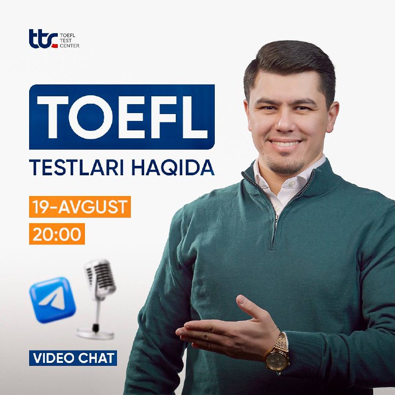 ***❔*** **TOEFL Testlari haqida barchasini bilib …