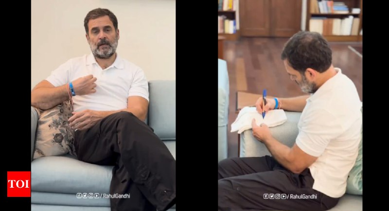 **Rahul Gandhi reveals why he is always in a white T-shirt**