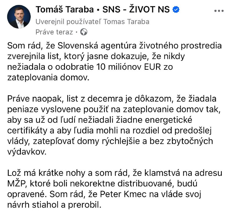 Tomáš Taraba • Podpredseda vlády SR