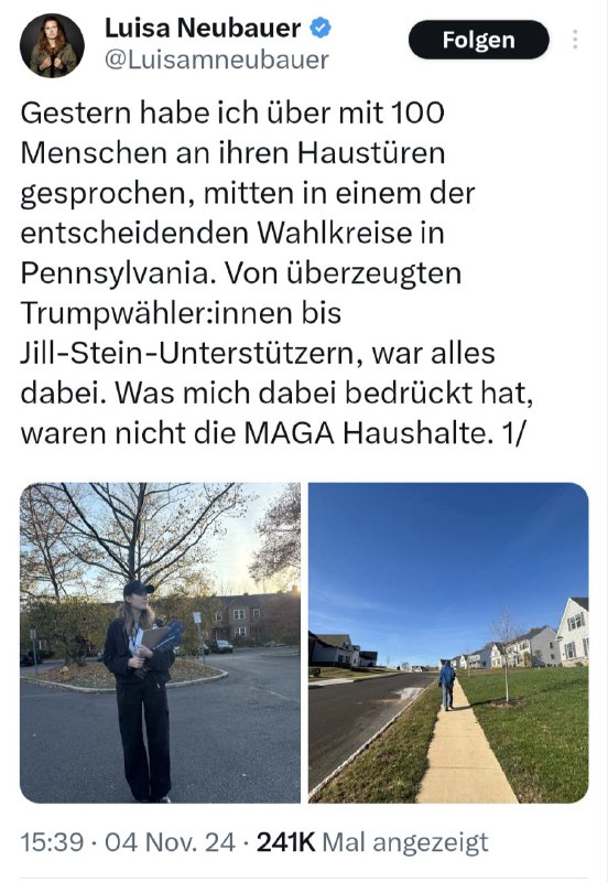 Luisa Neubauer ist nach USA geflogen, …