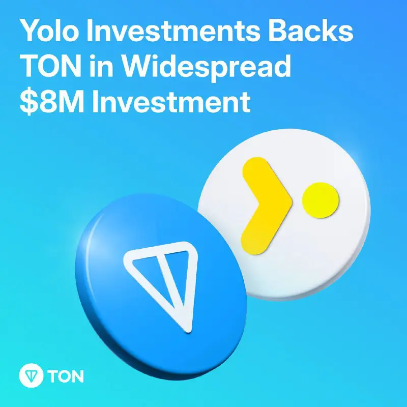 [​](https://telegra.ph/file/d1d8056b947749dce6773.jpg)**Yolo Investments 投资 800 万美元支持 TON**
