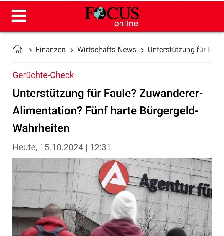 "Laut Bundesagentur für Arbeit sind viele …