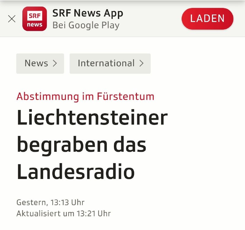 "Die liechtensteinische Stimmbevölkerung hat an der …