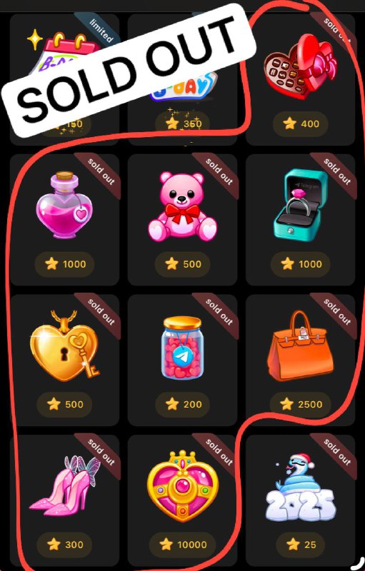 All nine Valentine’s gifts sold out …