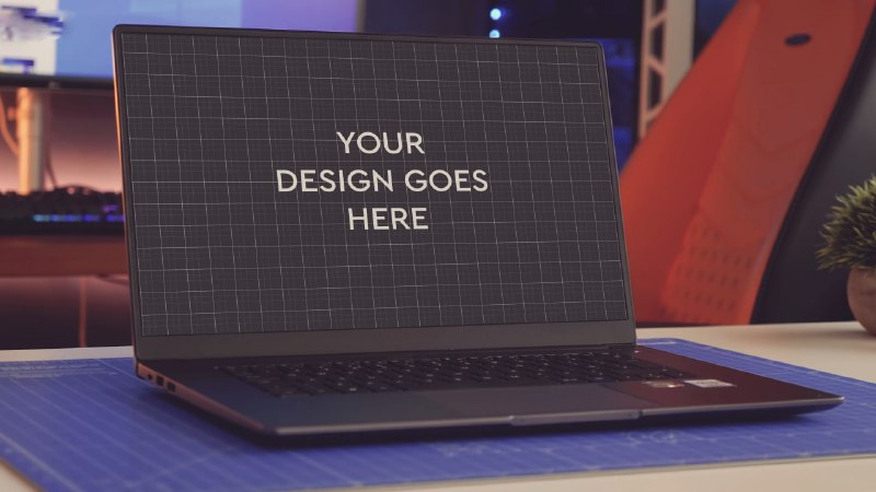 ┌ ***✔️***Laptop display mockup