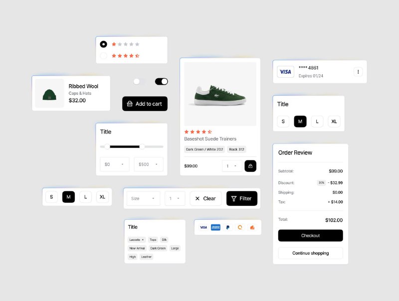 ┌ ***✔️***Figma E-Commerce System