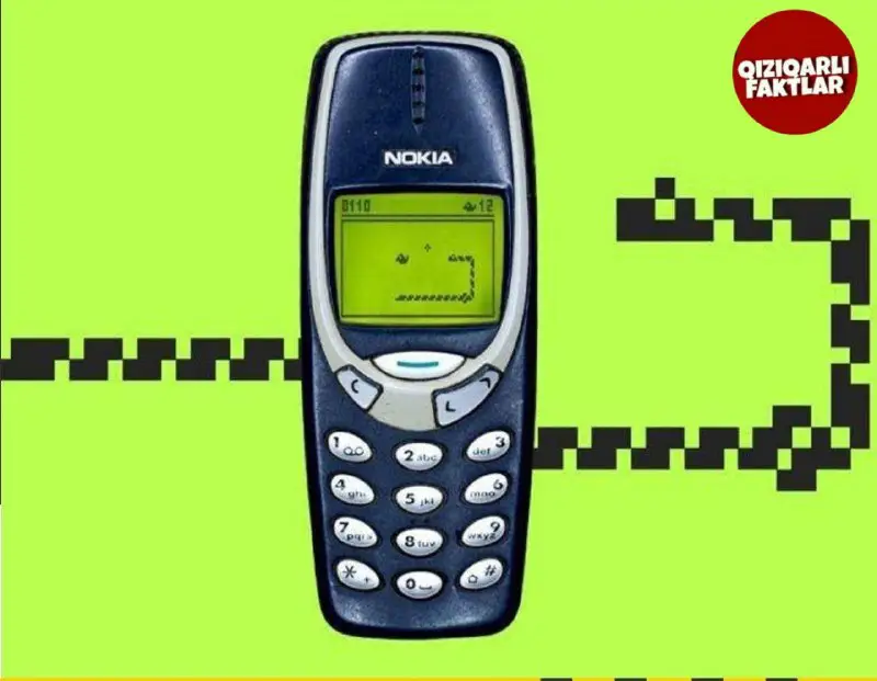 ***📆***1997-yilda Nokia "Snake" o‘yinining birinchi versiyasini …