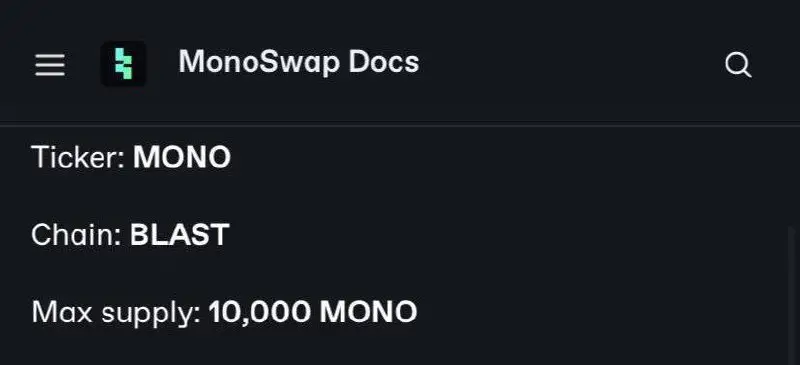 **MonoSwap Tesnet (BLAST Ecosystem)