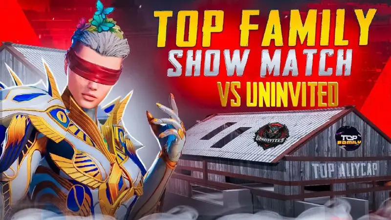 BUGUN 22:00 ***❤️*** TOP FAMILY ***❤️*** VS ***💎*** UNINVITED ***💎*** SHOW MATCH ***⭐*** TARKIBLAR***⭐️*** SOLO***🇺🇿*** vs SAINLOCK***🇰🇬*** MATADOR***🇺🇿*** vs GROM***🗡*** …