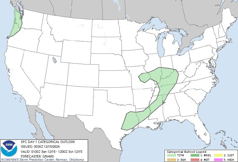 6:38pm CST [#SPC](https://twitter.com/search?q=%23SPC) Day1 Outlook [spc.noaa.gov/products/outloo…](https://www.spc.noaa.gov/products/outlook/day1otlk.html)