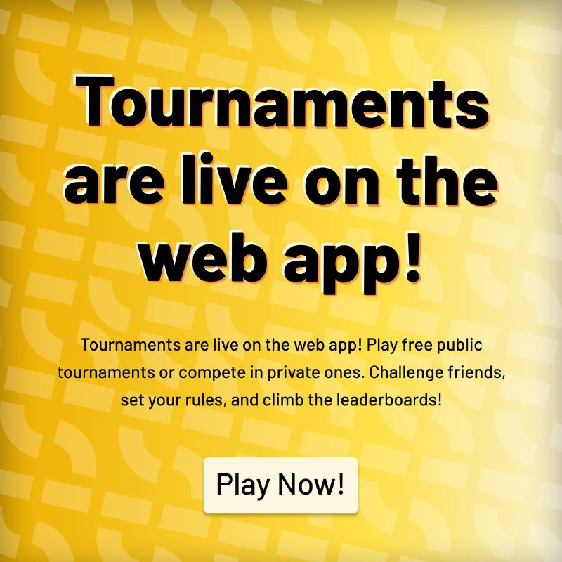 ***🚨*** Tournaments Are LIVE on the …