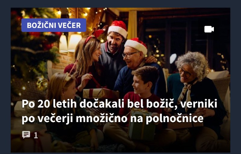 Bel božič bomo dočakali šele, ko …