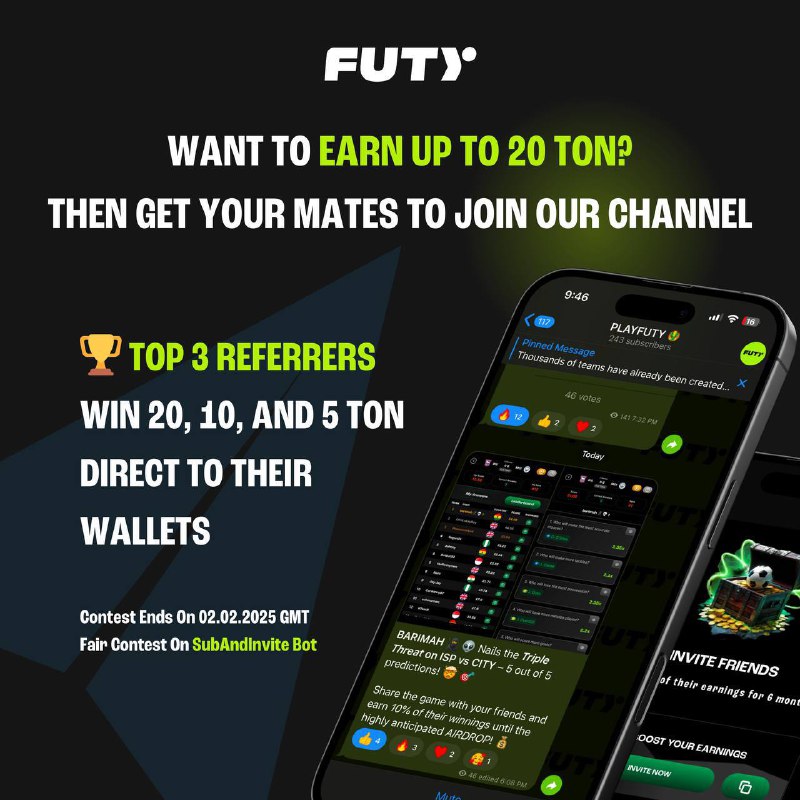 ***🔥*** **Earn TON with *PlayFUTY*!**