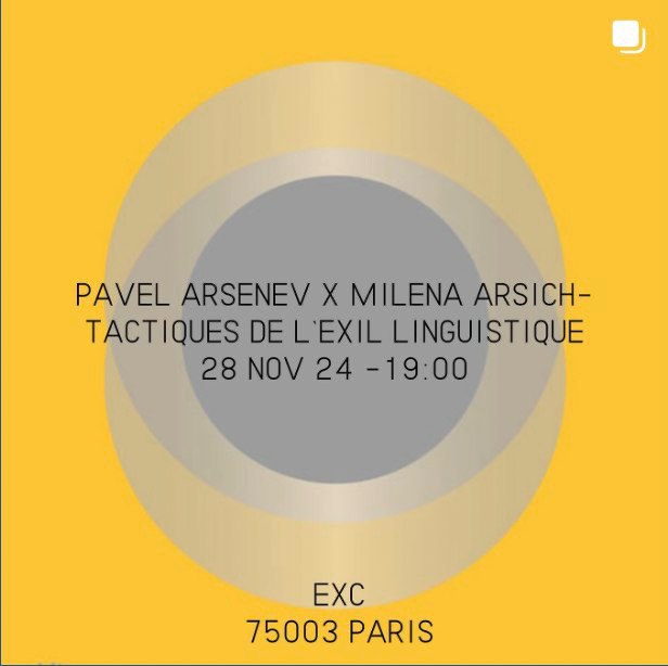 28 novembre, [EXC-librairie](https://www.facebook.com/events/3846174798970985/?__cft__[0]=AZVu0i5kf-H3oHDtaKX-larOAUuBMUL96ioKtklayxeWekwOPLmlZFOe3h1Sn3ks6NdK4dGCrIcA06m8TW4sb_JVUchjBFh4NihRMMCgUdACTfUlnrOegZmGCL9oRn3mybpaMgps0FIeojk3ps9k3vSwPLEbbkHCHGy8Ku0Py_ByxIDsoF_Kx3GQjcVkeUTPtHo&amp;__tn__=R]-R) (Paris), présentation d’un …