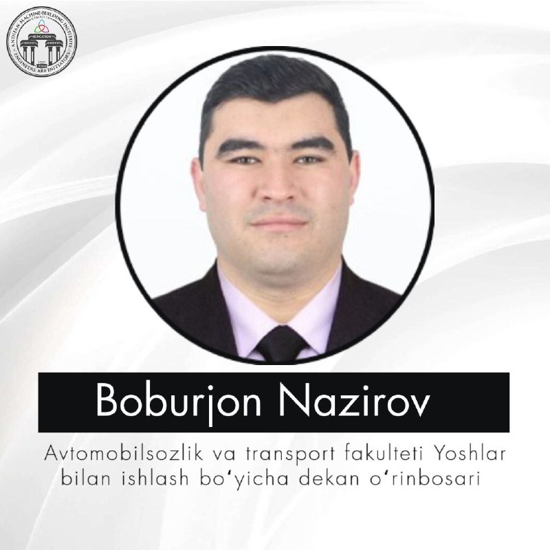 ***Boburjon Nazirov Ikromjon oʻgʻli*** **–** **Andijon …