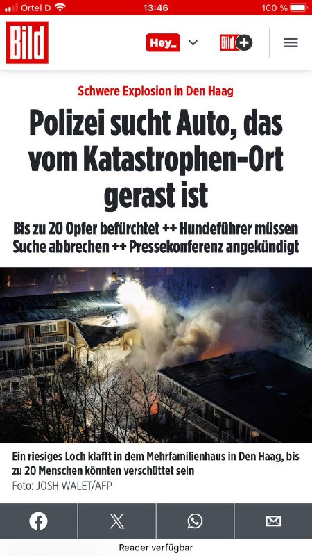 **Lokalmedien berichten, dass es gegen 6.15 …