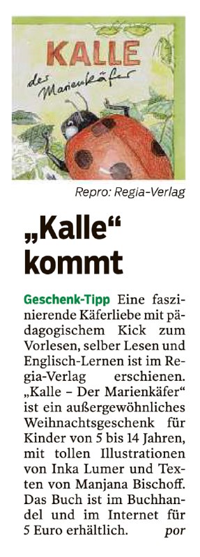 Nun ist das Büchlein ["Kalle der …