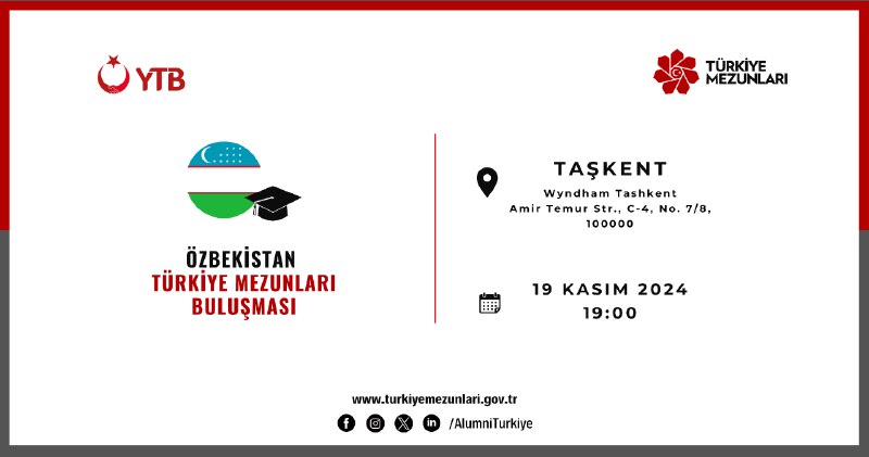 Değerli Türkiye mezunlarımız!