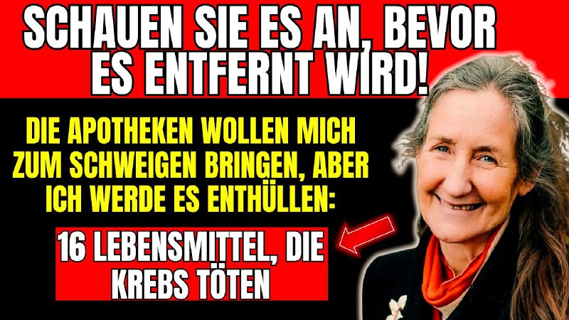 *****1️⃣******6️⃣*** LEBENSMITTEL, Die Der KREBS Niemals …