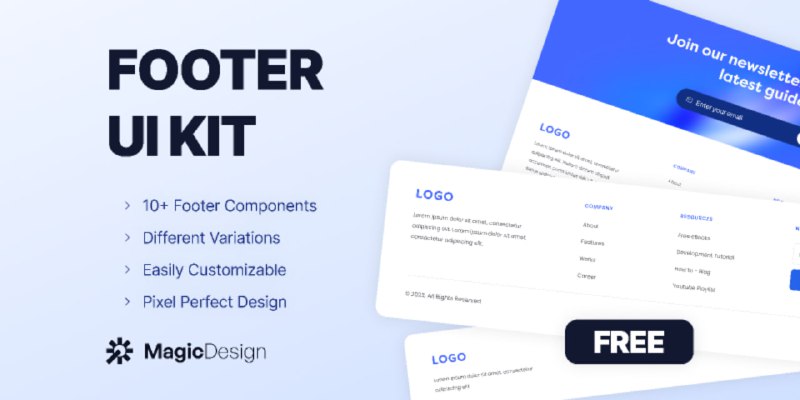 **Footer UI Kit Template**