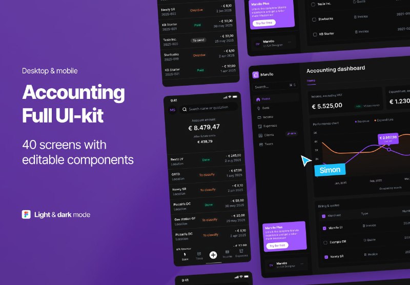 **Accounting Free UI Kit**