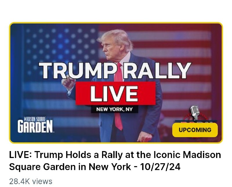 ***💥***Tomorrow's Madison Square Garden Rally***💥***