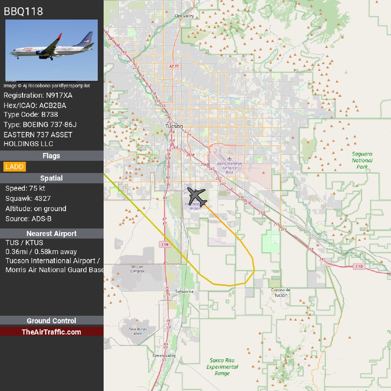 Vance's Charter Jet (N917XA) Landed in …