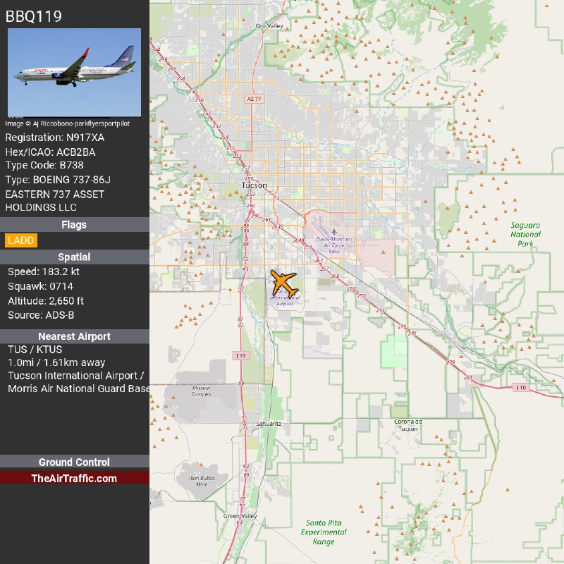 Vance's Charter Jet (N917XA) Took off …