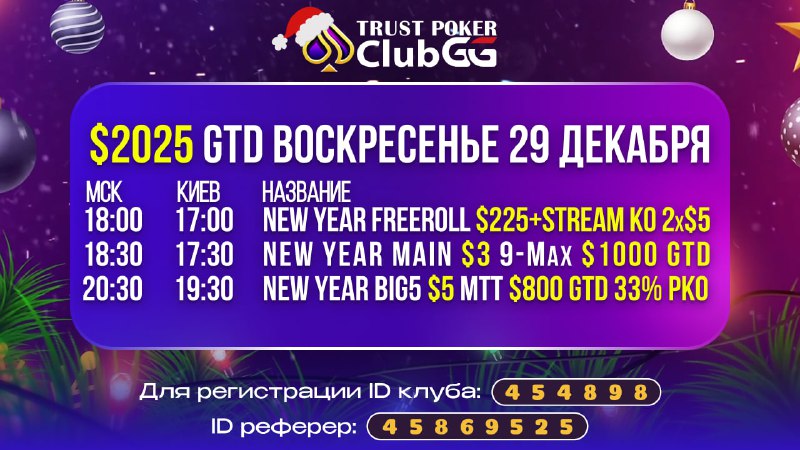 ***🎇*** **Финал Года в Trust Poker …