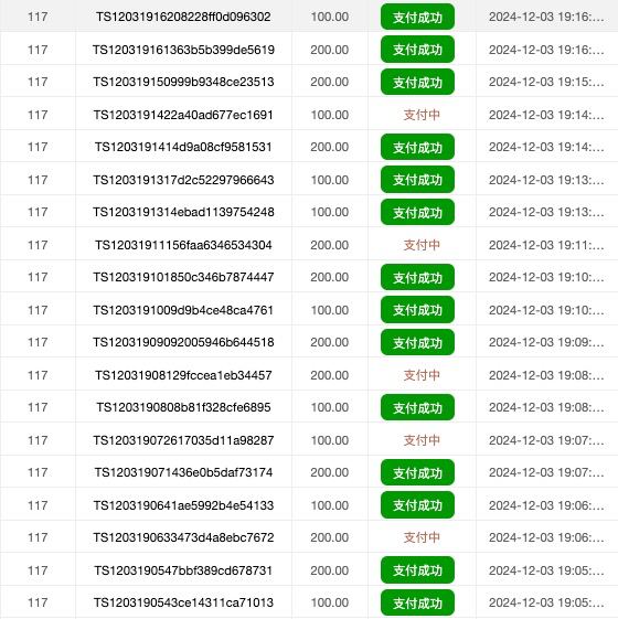 *****?***** **117 支付宝联通网厅 100|200固定*******?***** **【通道规则】：抗投诉，抗并发，查单24小时，支付时间120秒，超时、重复支付、修改支付方式，不退不补。